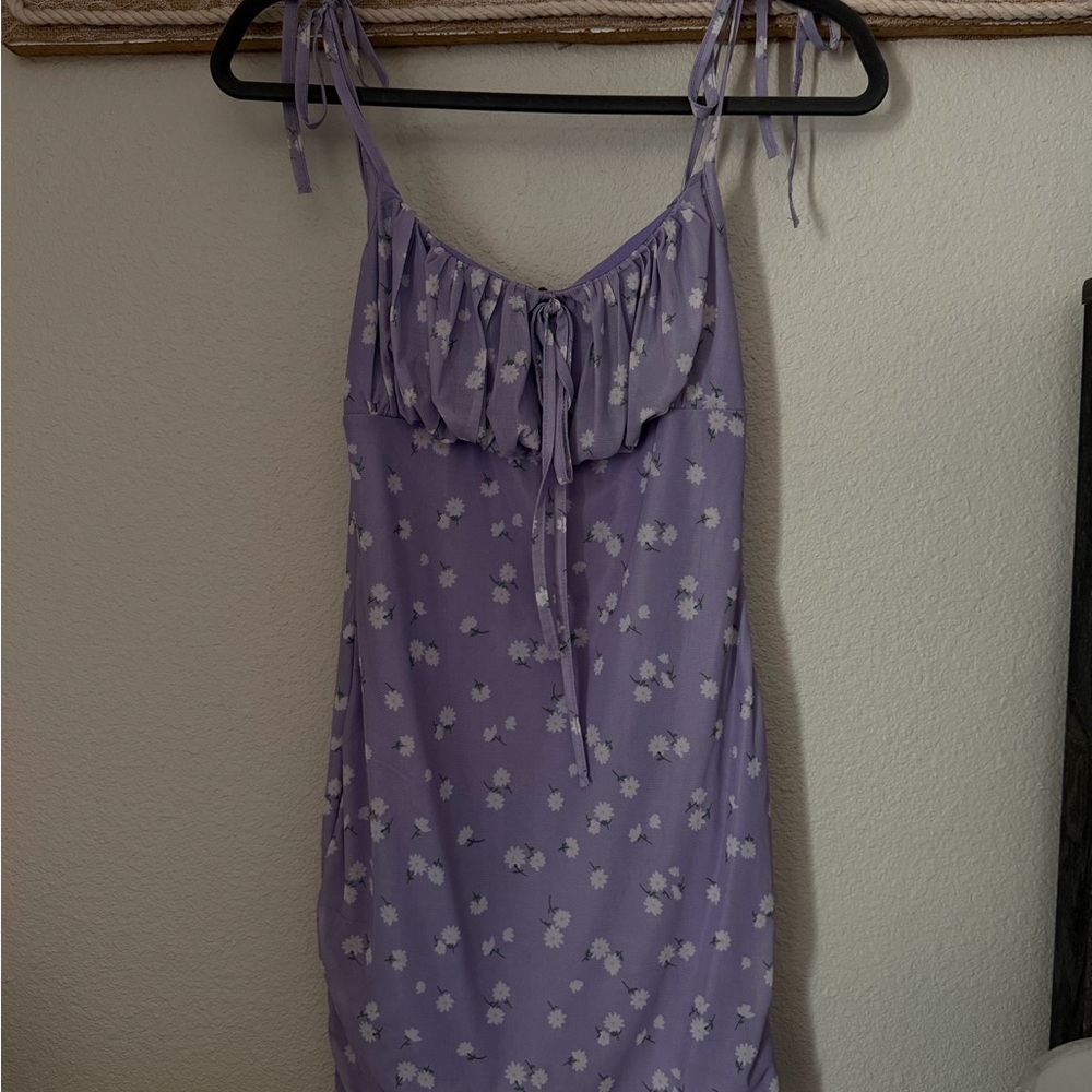 Floral Purple Mini Dress